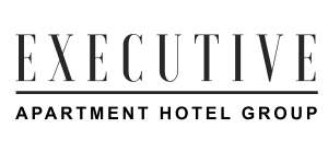 executive apartment hotel group logo black Executive Apartment Hotel Group Logo -black and white